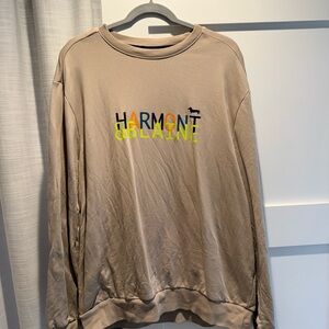 Harmont & Blaine Beige Graphic Sweatshirt with Colorful Logo